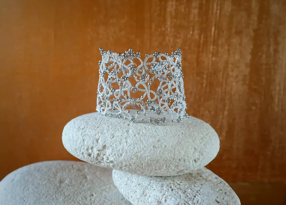 Jewelry - WIDE LACE CUFF BRACELET, CROWN MODEL - KARAWAN AUTHENTIC