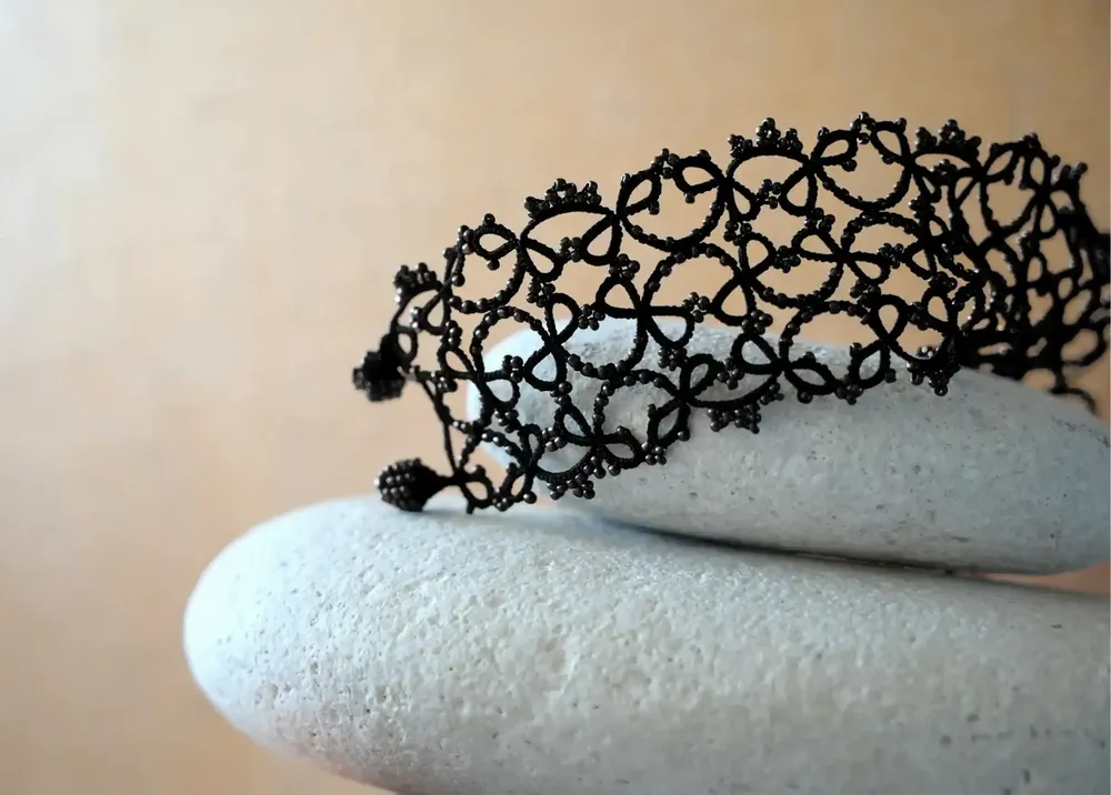 Jewelry - WIDE LACE CUFF BRACELET, CROWN MODEL - KARAWAN AUTHENTIC