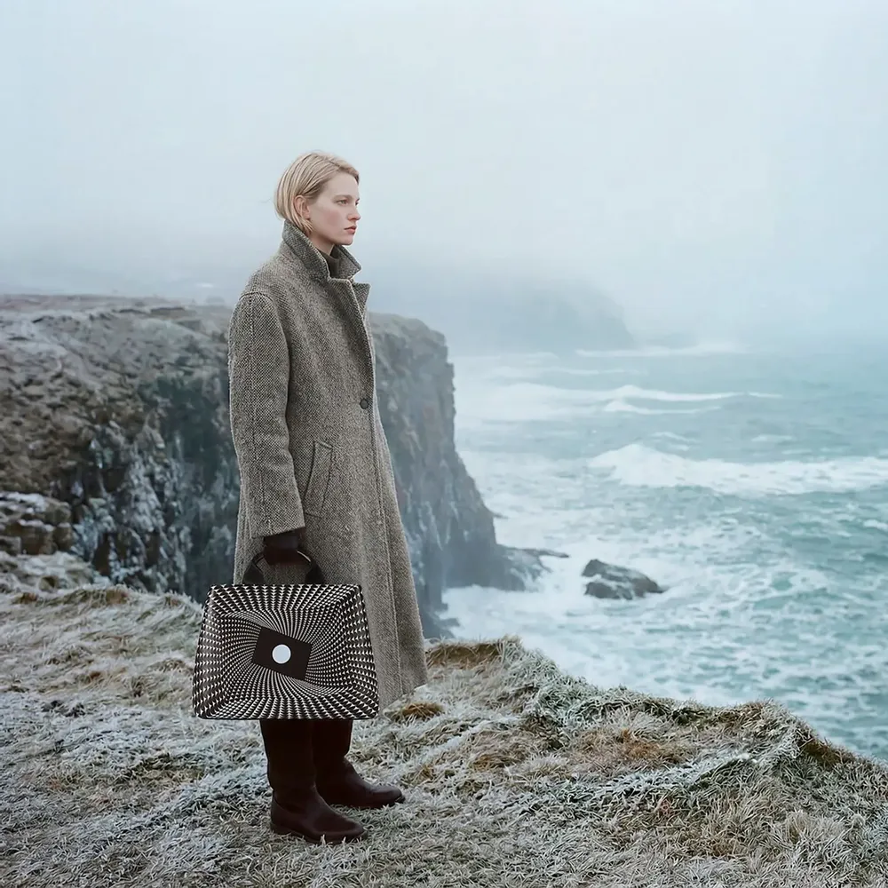 Sacs et cabas - SHOPPING BAG HORIZONTAL LARGE OPTICAL AW26 - 959NINEFIVENINE