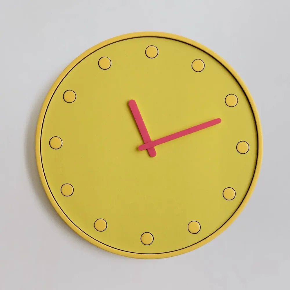 Clocks - NORDIC POP Round Clock - WOOD MOOD | :DODOMOOM