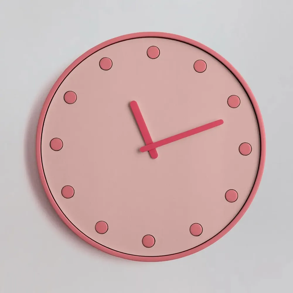 Clocks - NORDIC POP Round Clock - WOOD MOOD | :DODOMOOM