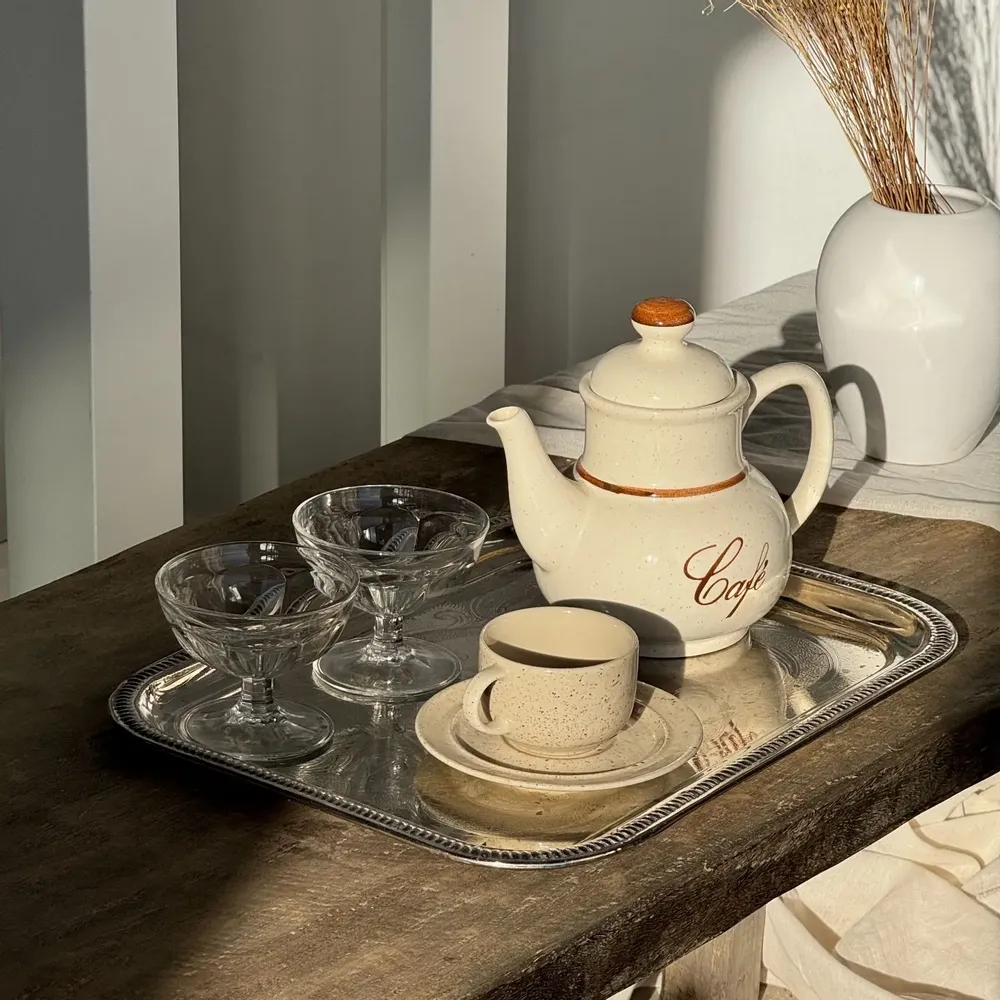 Trays - 31x41" vintage engraved rectangular tray - OFFICE OBJETS