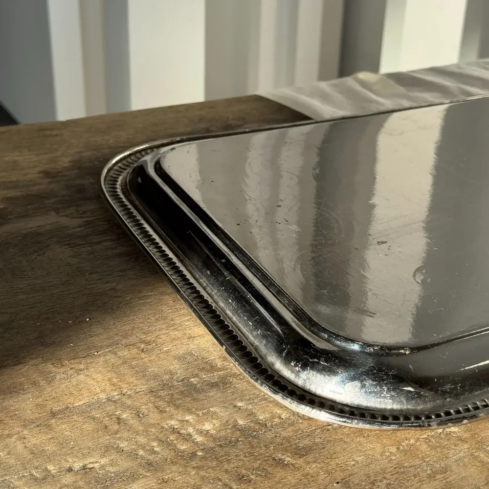 Trays - 31x41" vintage engraved rectangular tray - OFFICE OBJETS