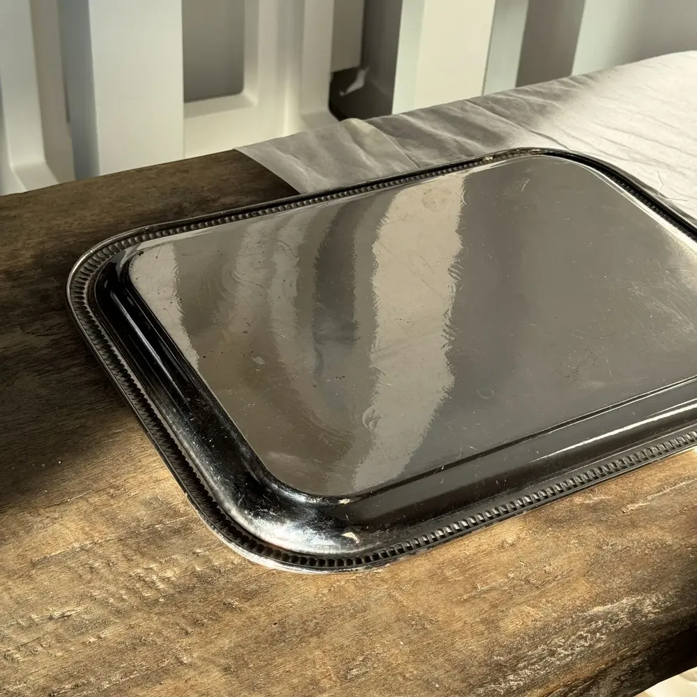 Trays - 31x41" vintage engraved rectangular tray - OFFICE OBJETS