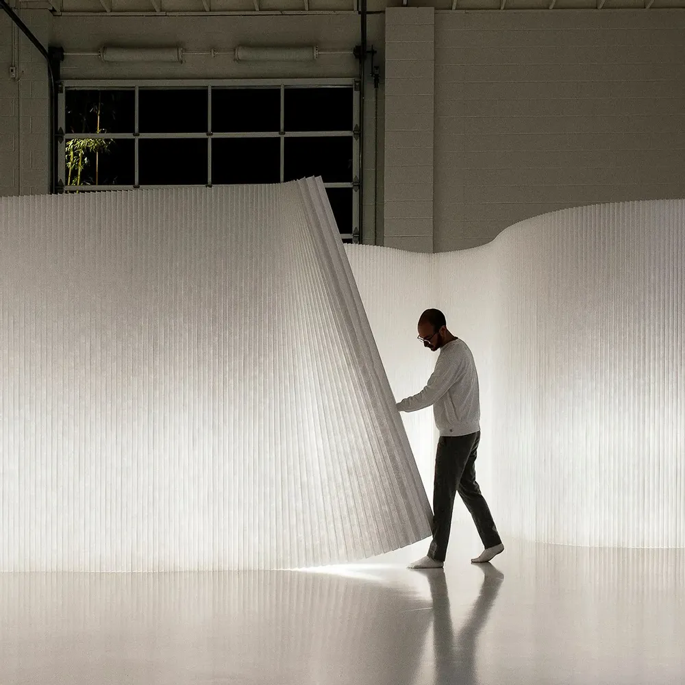 Mobilier et rangements pour bureau - softwall textile | cloison flexible autoportante - MOLO