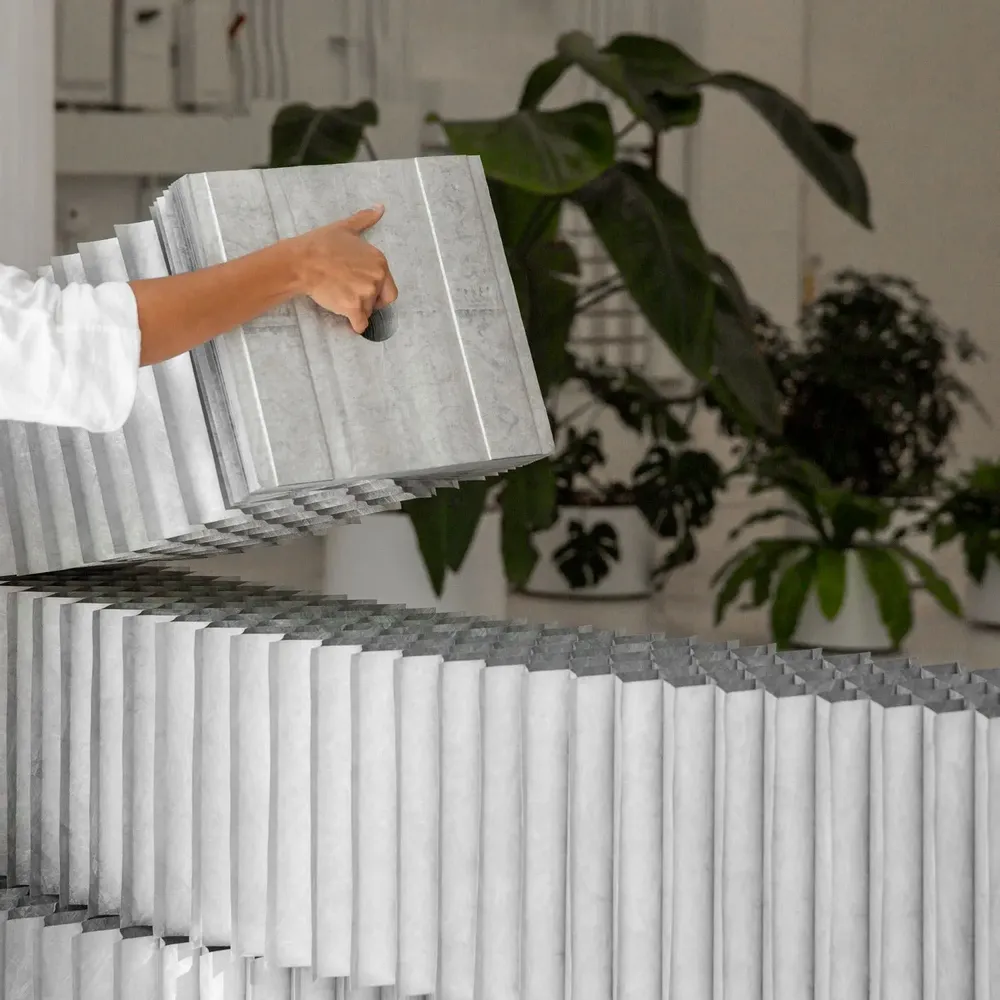 Wall ensembles - textile softblock | modular acoustic room divider - MOLO