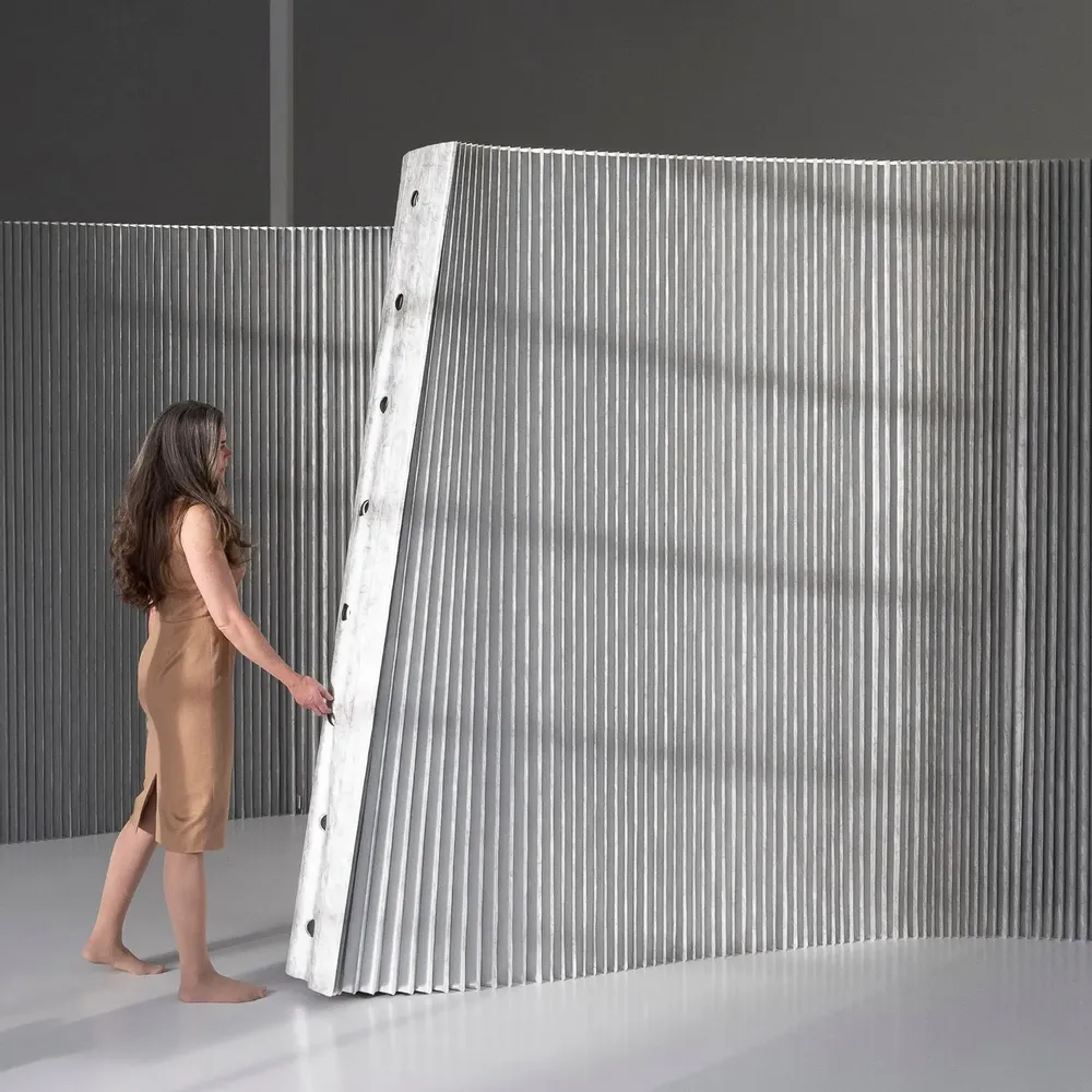Acoustic solutions - aluminum textile softwall | flexible freestanding partition - MOLO