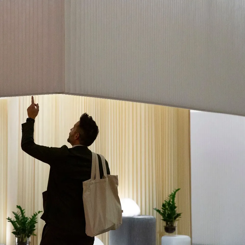 Wall panels - suspended softwall + softblock luminaires | luminous hanging partition - MOLO