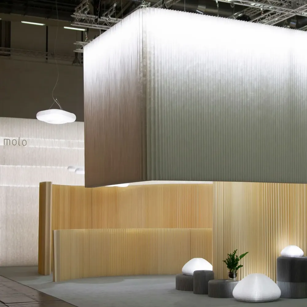 Wall panels - suspended softwall + softblock luminaires | luminous hanging partition - MOLO