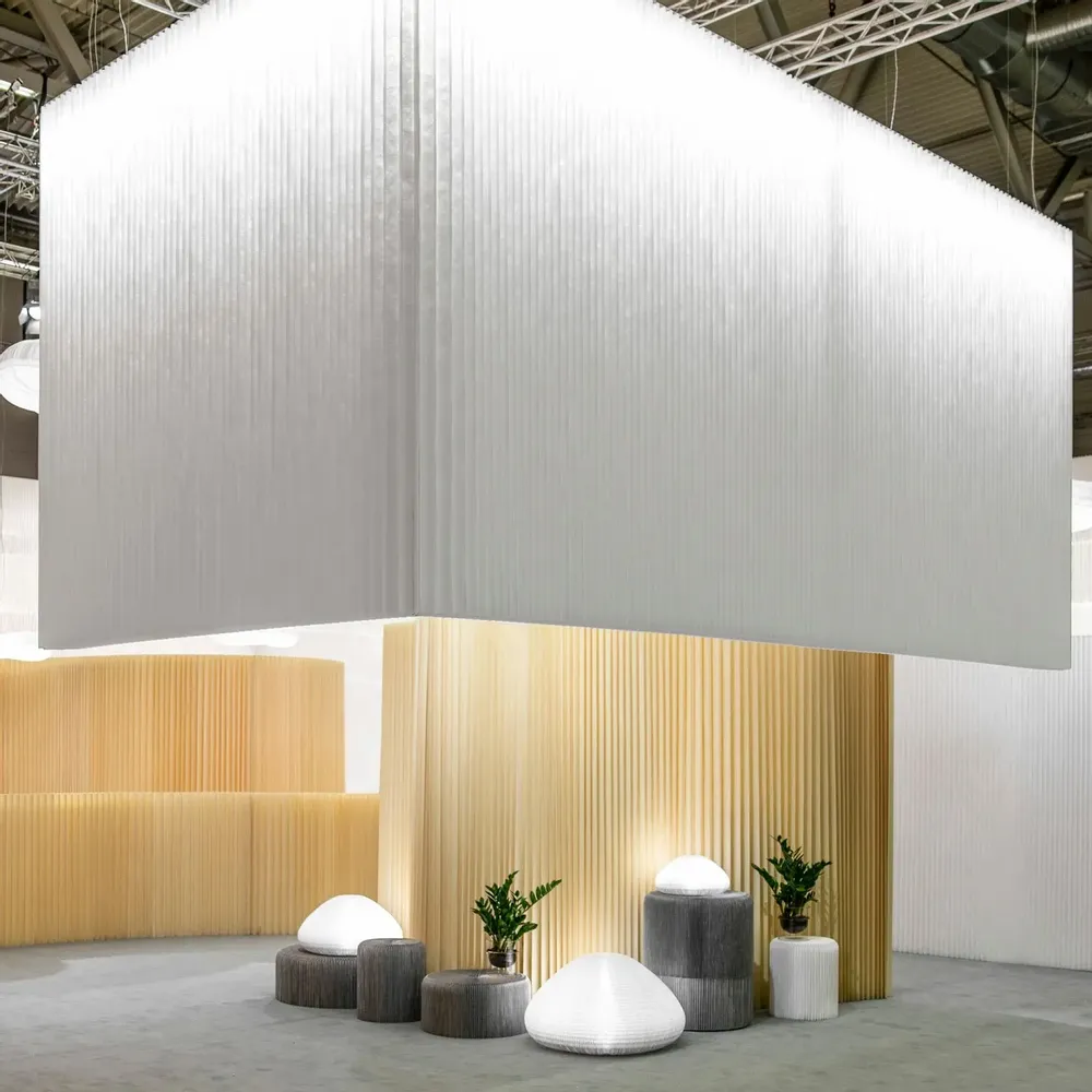 Wall panels - suspended softwall + softblock luminaires | luminous hanging partition - MOLO