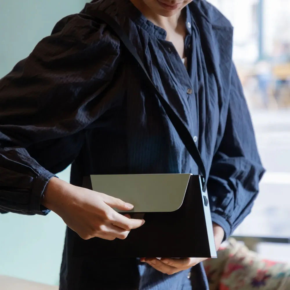 Bags and totes - Kamibako Shoulder Bag - Black/Green - PAPER FOR PAPER