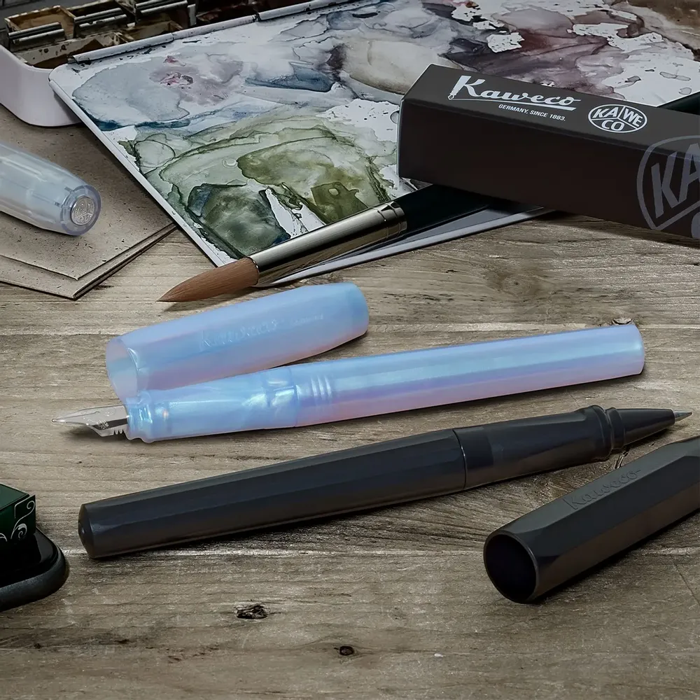 Stationery - Kaweco Perkeo Iridescent Pearl Fountain Pen & Rollerball - KAWECO