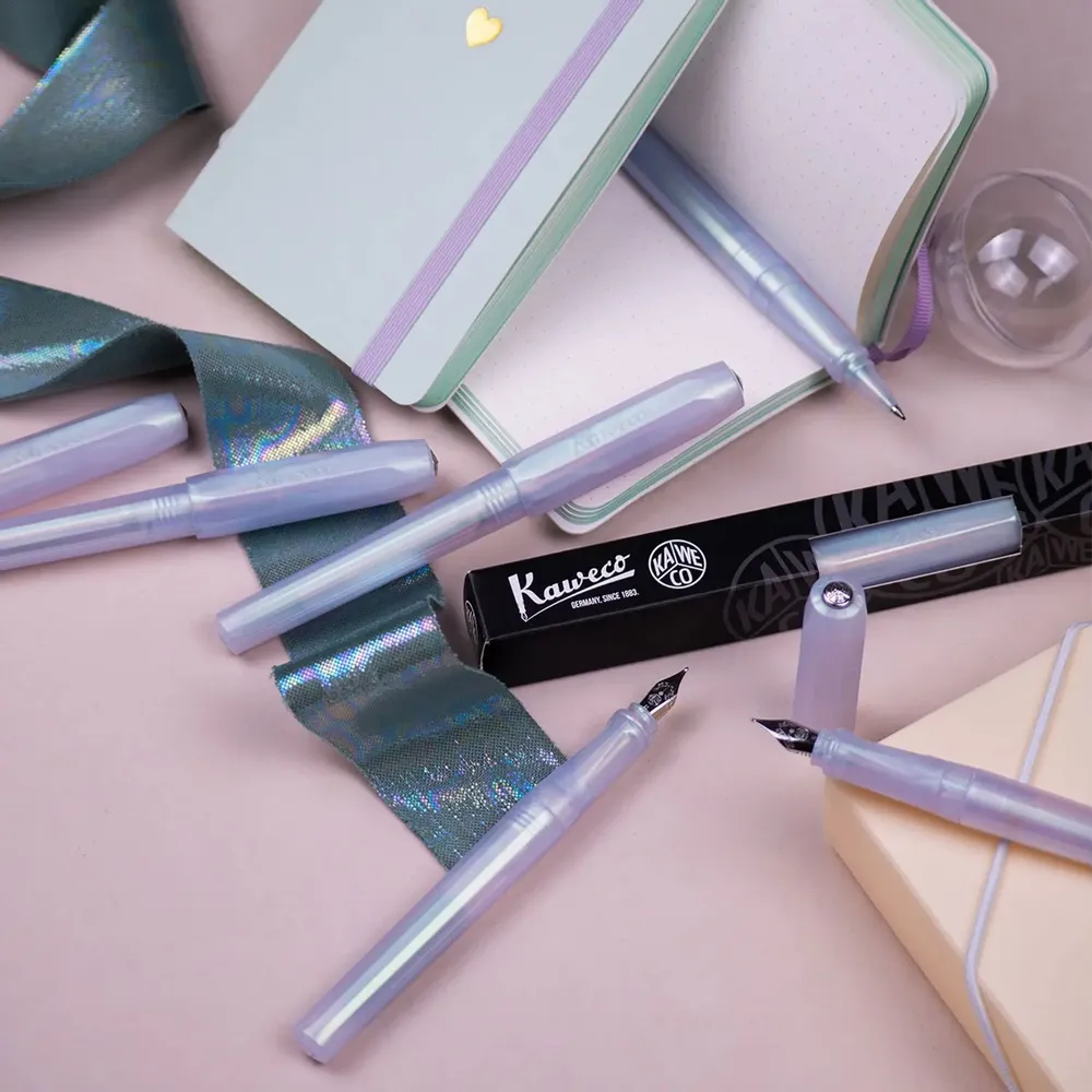 Stationery - Kaweco Perkeo Iridescent Pearl Fountain Pen & Rollerball - KAWECO