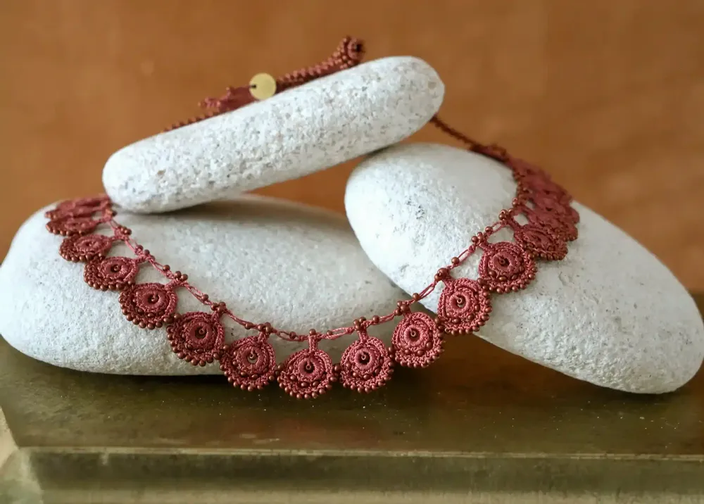Jewelry - WIRE AND SEED BEADS CHOKER NECKLACE, EDA, OYA COLLECTION - KARAWAN AUTHENTIC
