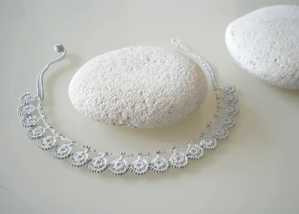 Jewelry - WIRE AND SEED BEADS CHOKER NECKLACE, EDA, OYA COLLECTION - KARAWAN AUTHENTIC