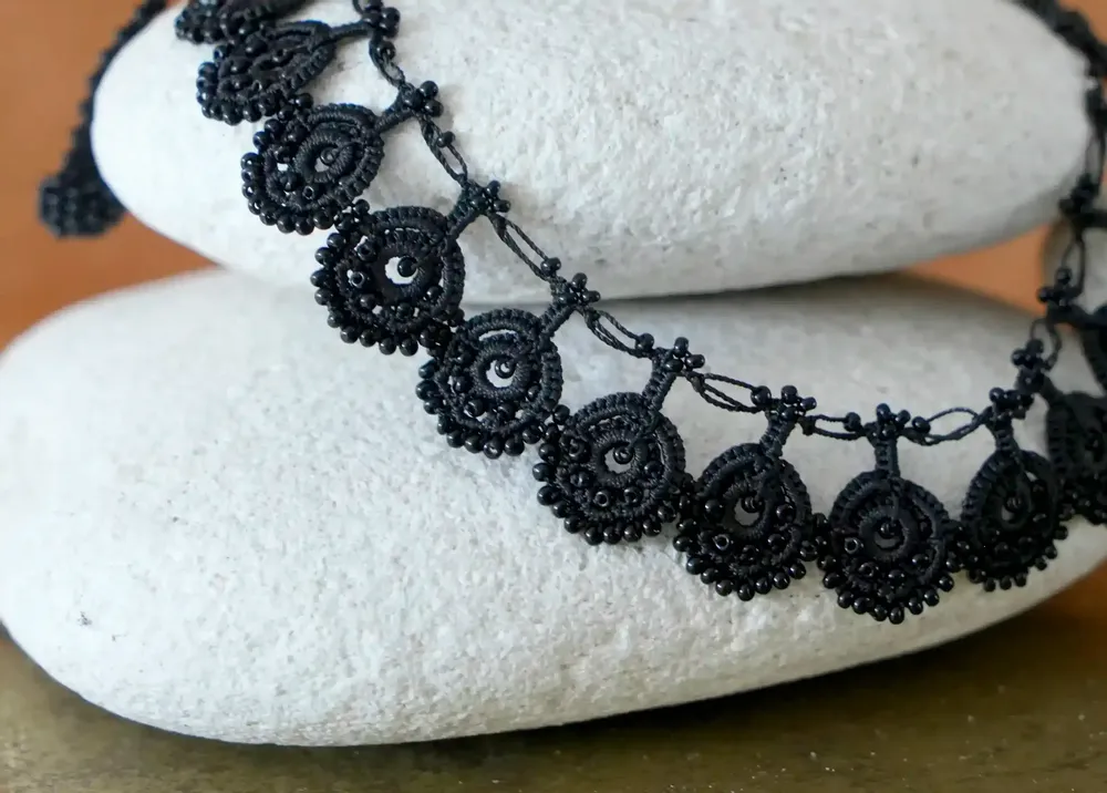 Jewelry - WIRE AND SEED BEADS CHOKER NECKLACE, EDA, OYA COLLECTION - KARAWAN AUTHENTIC