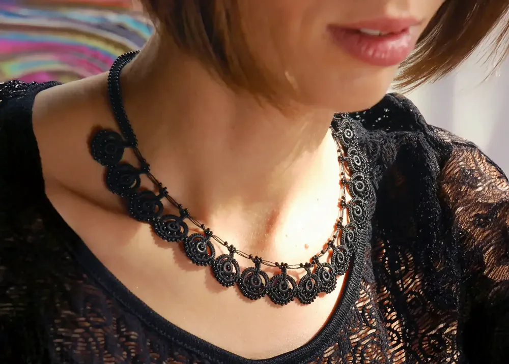 Jewelry - WIRE AND SEED BEADS CHOKER NECKLACE, EDA, OYA COLLECTION - KARAWAN AUTHENTIC