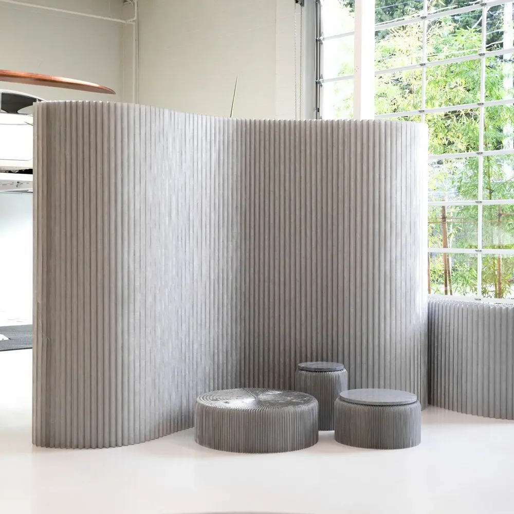 Office furniture and storage - softseating | folding paper stool, bench and table - MOLO