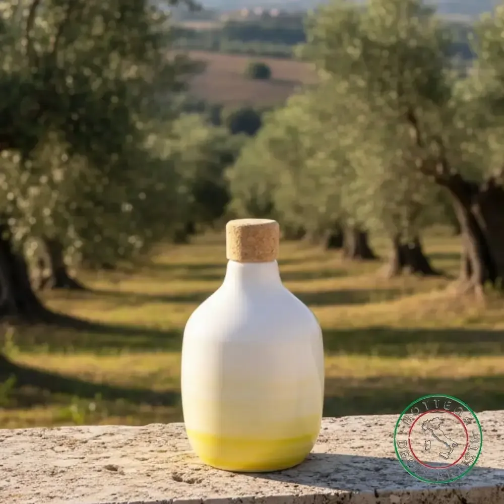 Food storage - Personalized ceramic oil bottle - BOTTEGA DEGLI ARTISTI