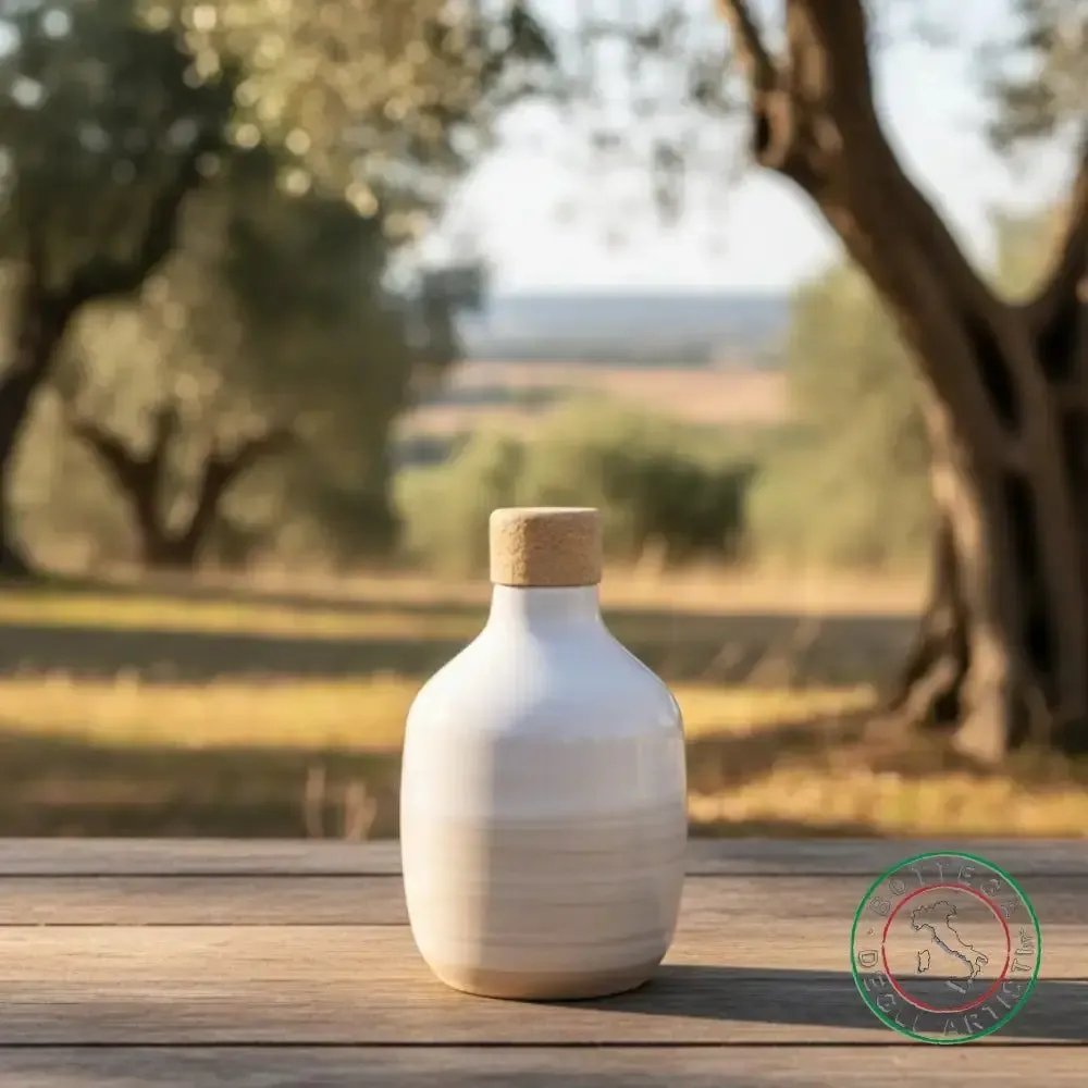 Food storage - Personalized ceramic oil bottle - BOTTEGA DEGLI ARTISTI