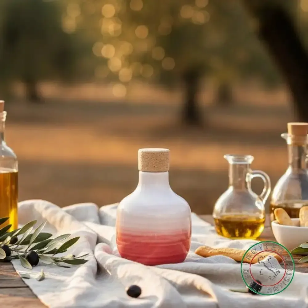 Food storage - Personalized ceramic oil bottle - BOTTEGA DEGLI ARTISTI