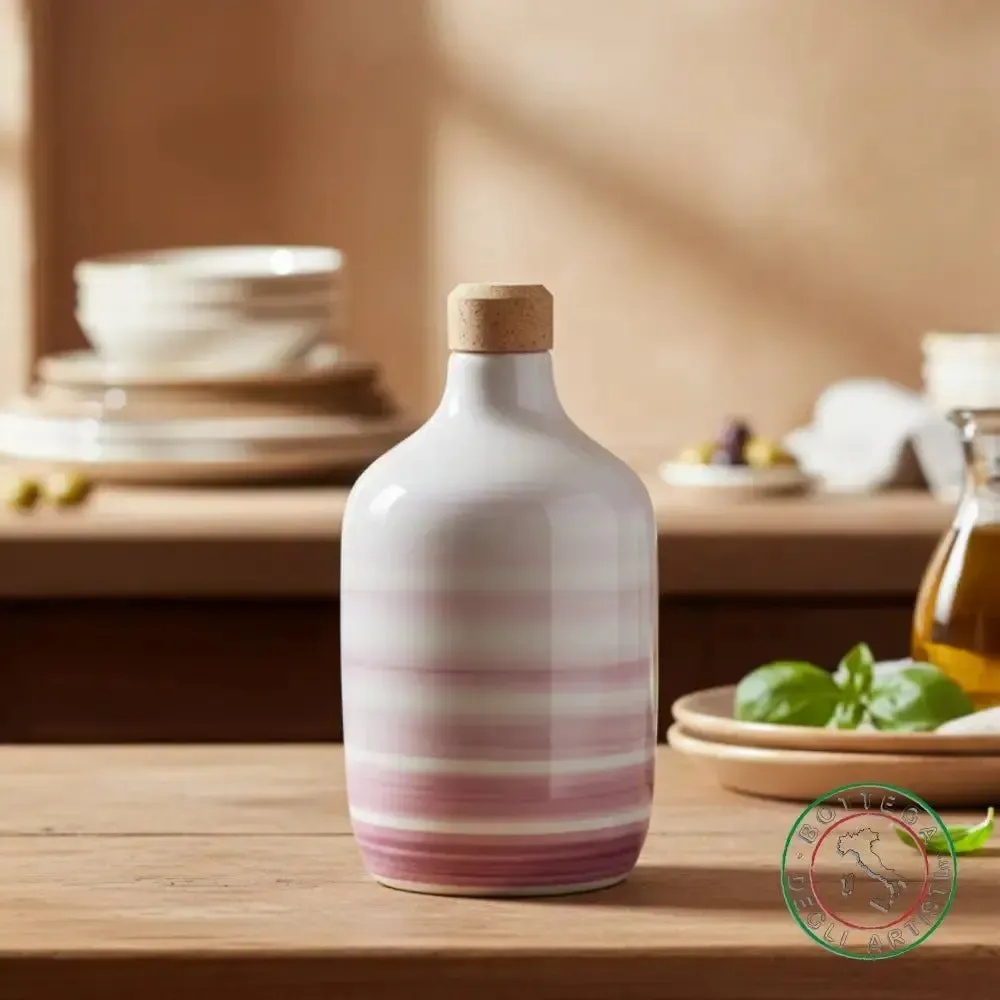 Food storage - Personalilzed ceramic oil bottle - BOTTEGA DEGLI ARTISTI