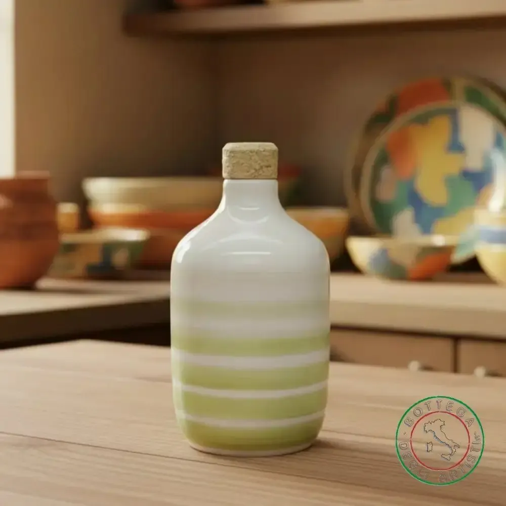Food storage - Personalilzed ceramic oil bottle - BOTTEGA DEGLI ARTISTI
