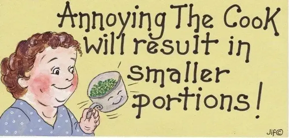 Panneaux séparateurs - Ennuyer le cuisinier entraînera un smiley - SOMETHING DIFFERENT WHOLESALE