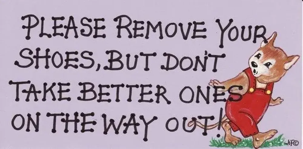 Panels - Please Remove Your Shoes - SOMETHING DIFFERENT WHOLESALE