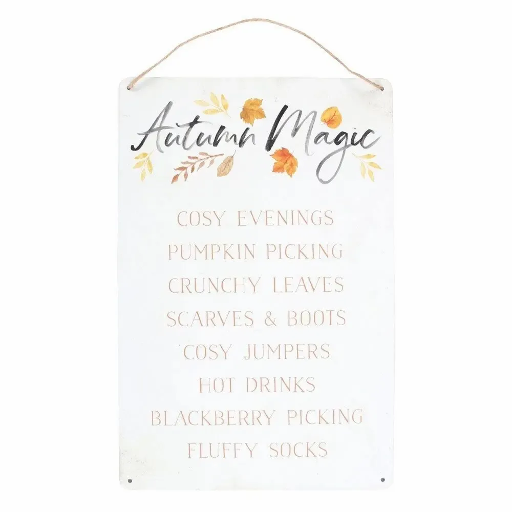 Panels - Autumn Magic Metal Hanging Sign - SOMETHING DIFFERENT WHOLESALE