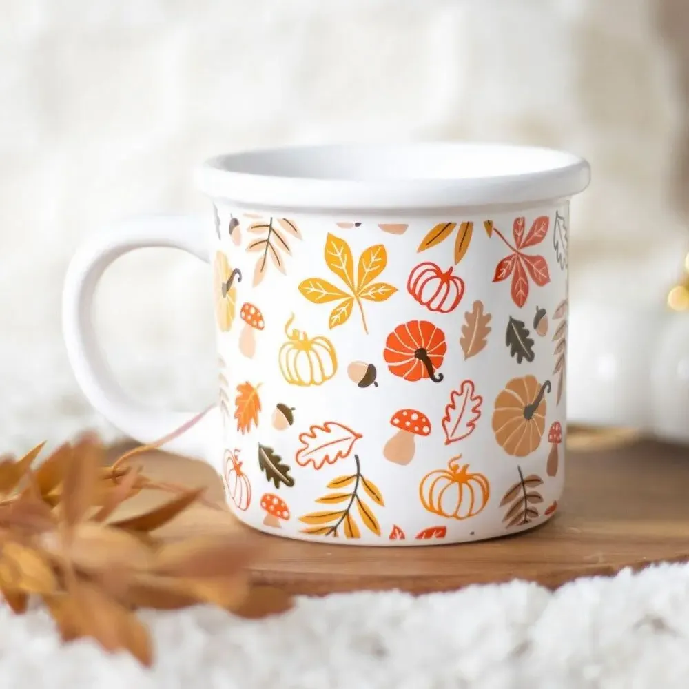 Tasses et mugs - Mug Feuilles d'automne et citrouilles - SOMETHING DIFFERENT WHOLESALE
