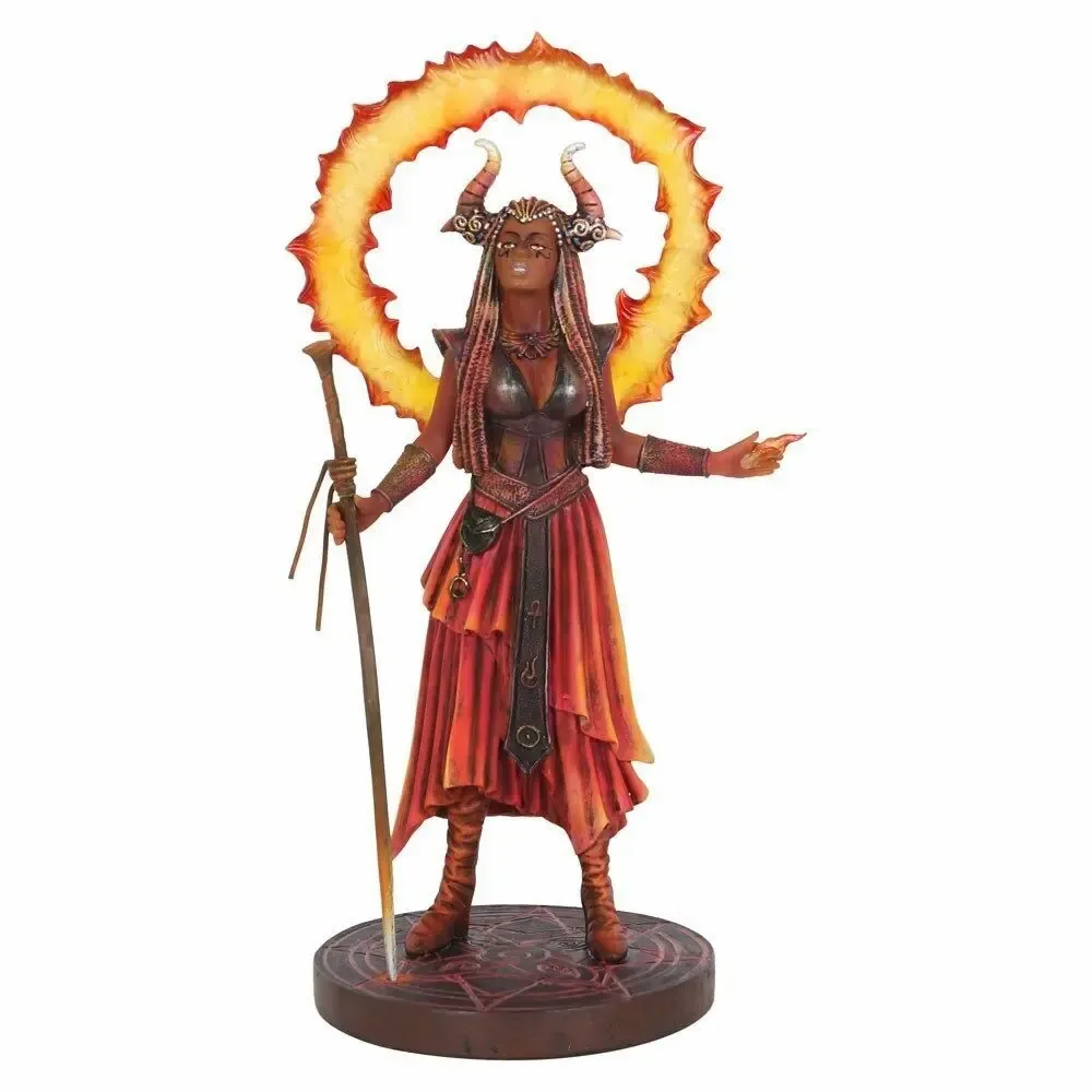 Ornements - Figurine de sorcière élémentaire de feu par Anne Stokes - SOMETHING DIFFERENT WHOLESALE