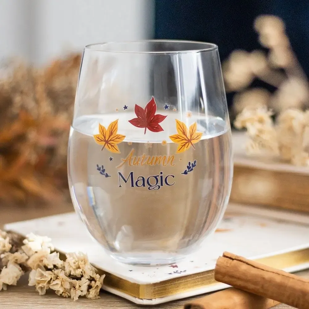 Glass - Autumn Magic Stemless Glass - SOMETHING DIFFERENT WHOLESALE