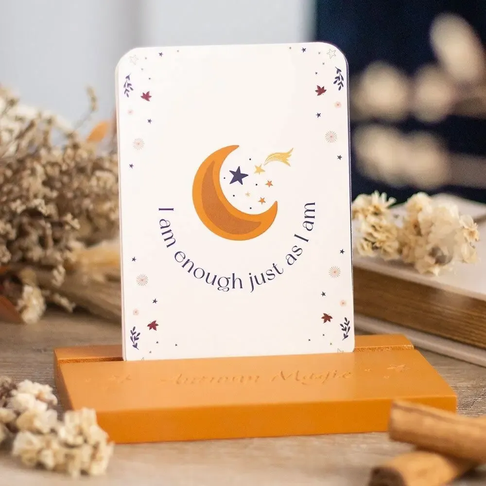 Toys - Autumn Magic Affirmation Cards with Wooden Stand - SOMETHING DIFFERENT WHOLESALE