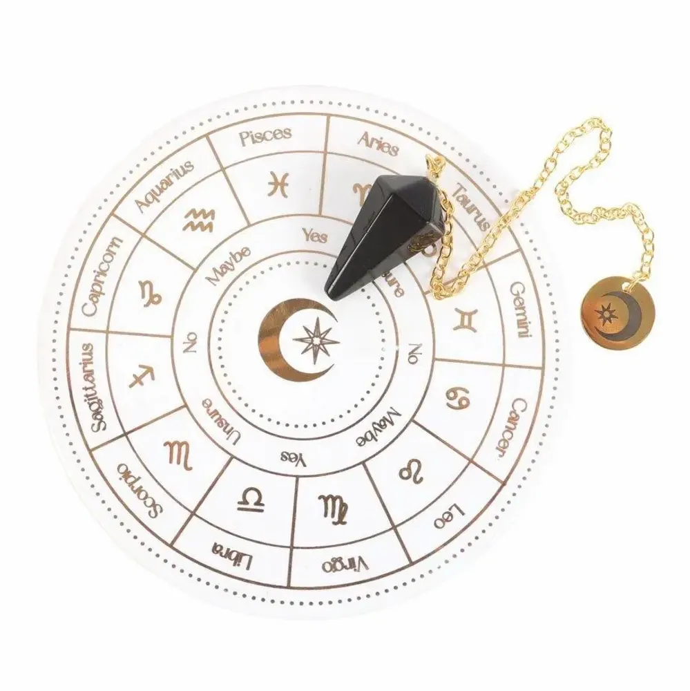 Senteurs - Kit de divination par pendule à roue astrologique - SOMETHING DIFFERENT WHOLESALE