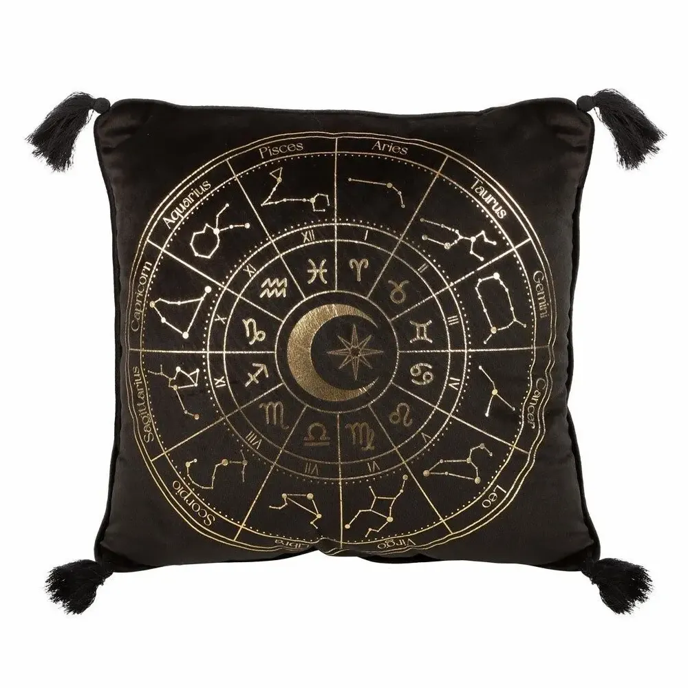 Coussins - Coussin carré noir pour roue astrologique de 35 cm - SOMETHING DIFFERENT WHOLESALE