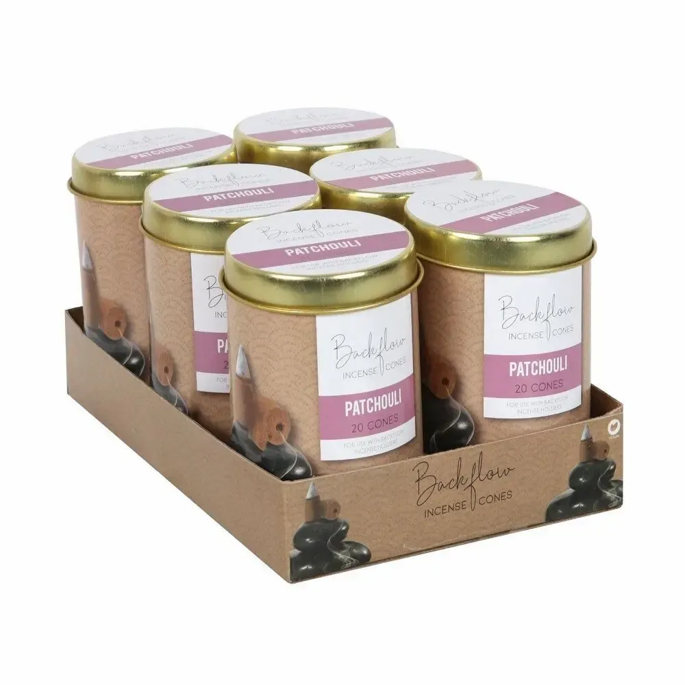 Senteurs - 6 boîtes de cônes géants à reflux Elements Patchouli - SOMETHING DIFFERENT WHOLESALE