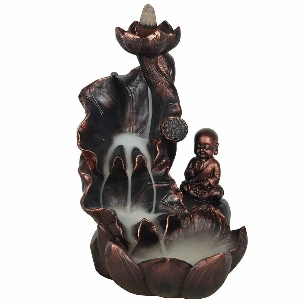 Scents - Bronze Effect Buddha Backflow Incense Burner - SOMETHING DIFFERENT WHOLESALE