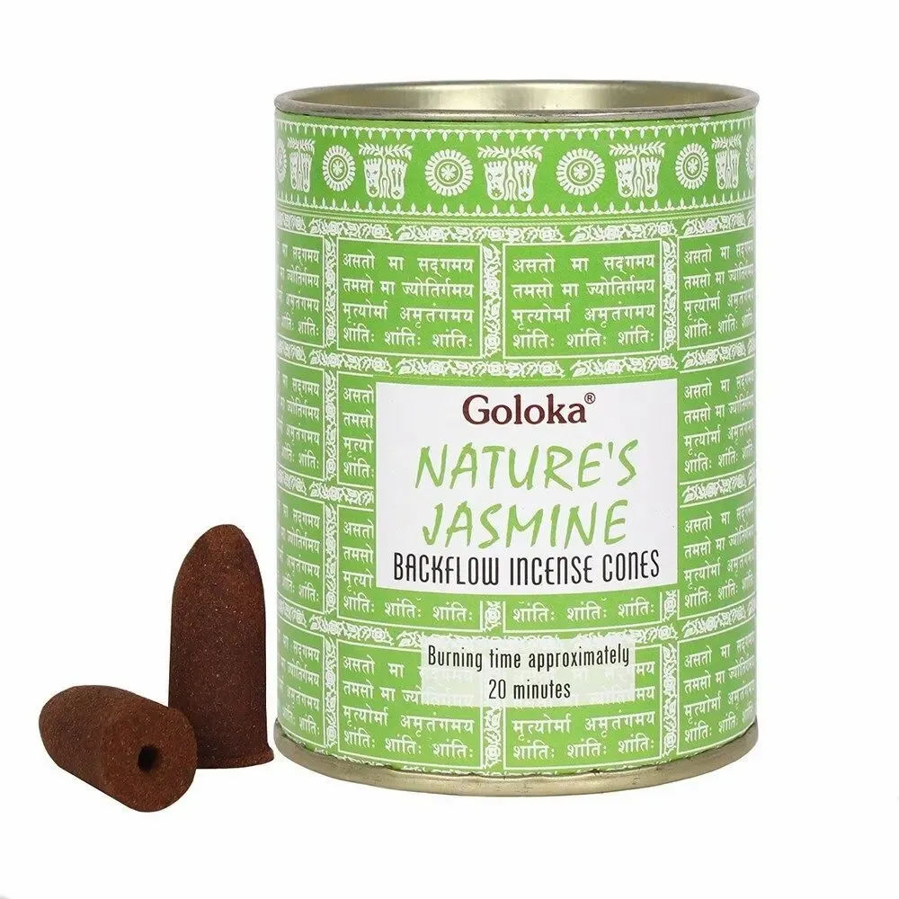 Scents - Goloka Jasmine Backflow Incense Cones Display of 6 Tubes - SOMETHING DIFFERENT WHOLESALE