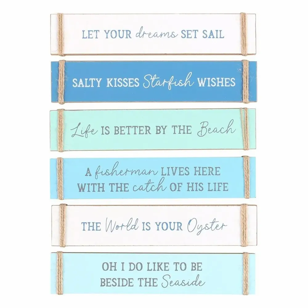 Panneaux séparateurs - Lot de 6 panneaux de signalisation nautique - SOMETHING DIFFERENT WHOLESALE