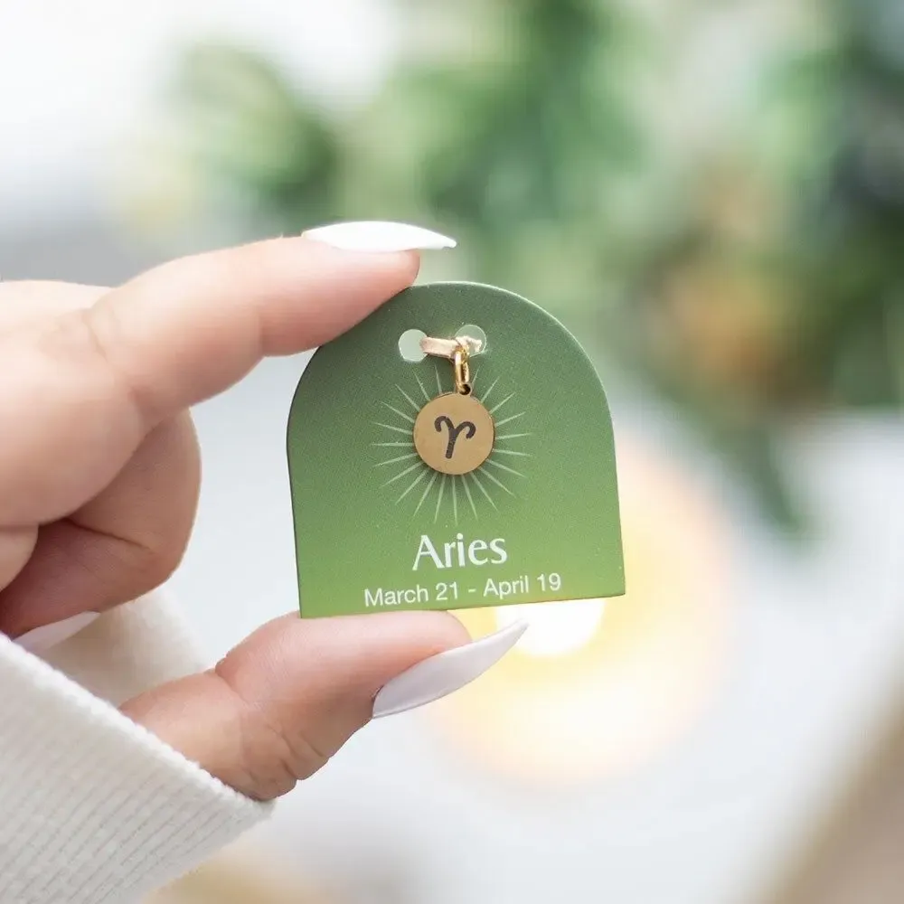 Jewelry - Aries Gold Tone Zodiac Sign Charm - SOMETHING DIFFERENT WHOLESALE