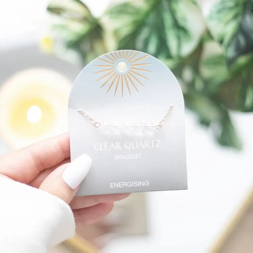 Bijoux - Bracelet à chaîne en perles de cristal de quartz clair - SOMETHING DIFFERENT WHOLESALE