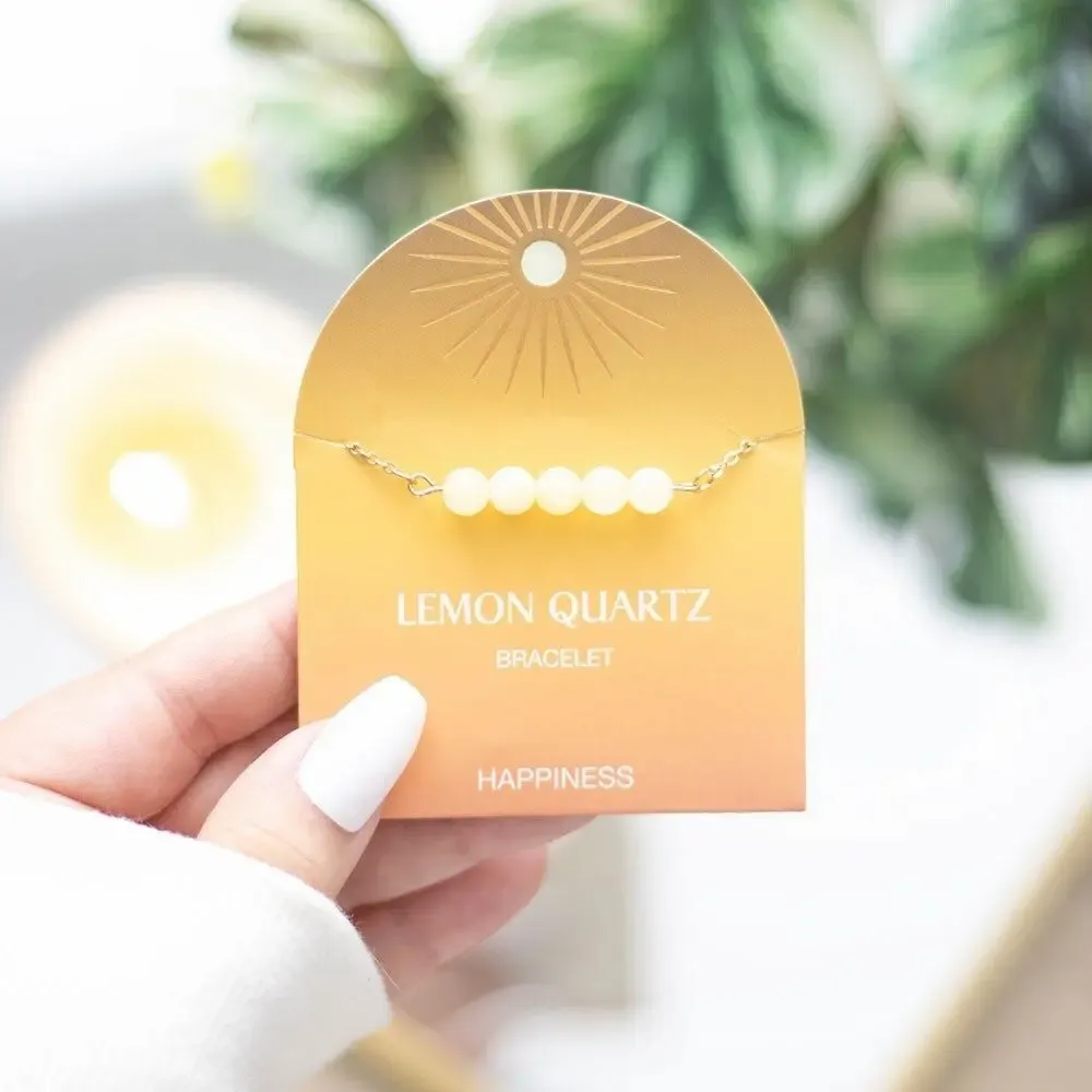 Bijoux - Bracelet à chaîne en cristal de quartz citron - SOMETHING DIFFERENT WHOLESALE