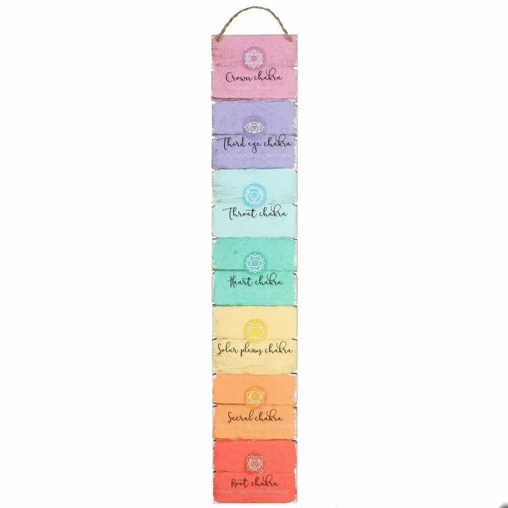 Panels - The Seven Chakras Wall Plaque - SOMETHING DIFFERENT WHOLESALE