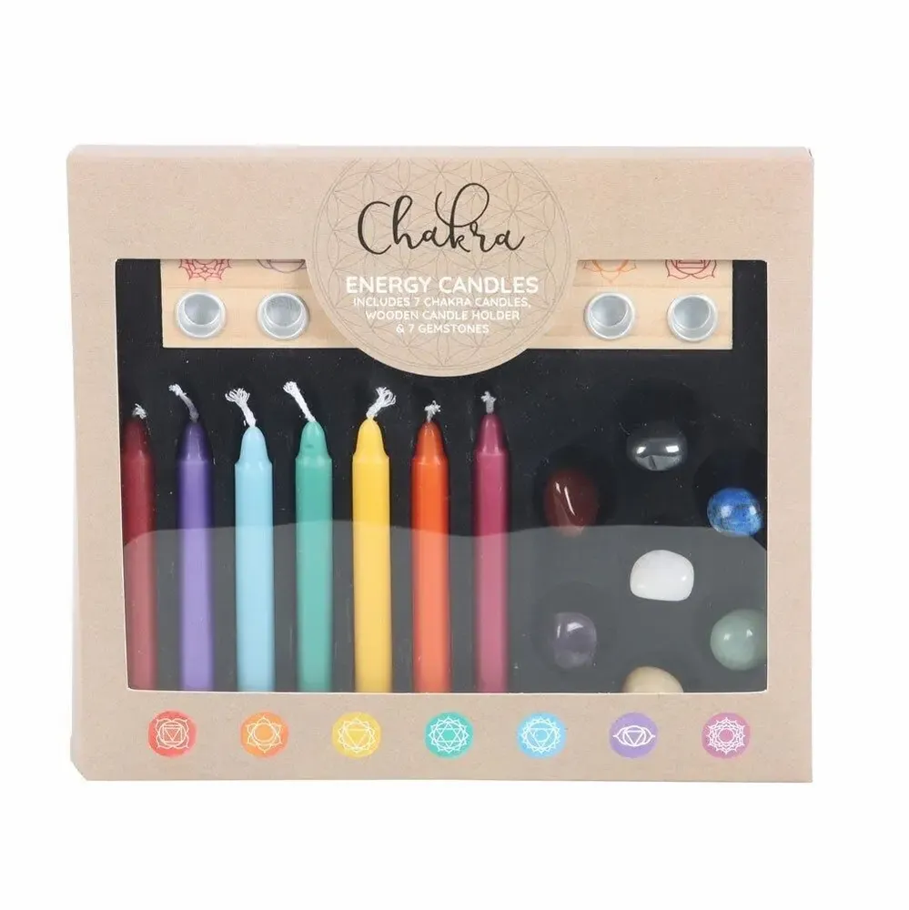 Bougies - Coffret cadeau bougie et cristal d'énergie des chakras - SOMETHING DIFFERENT WHOLESALE
