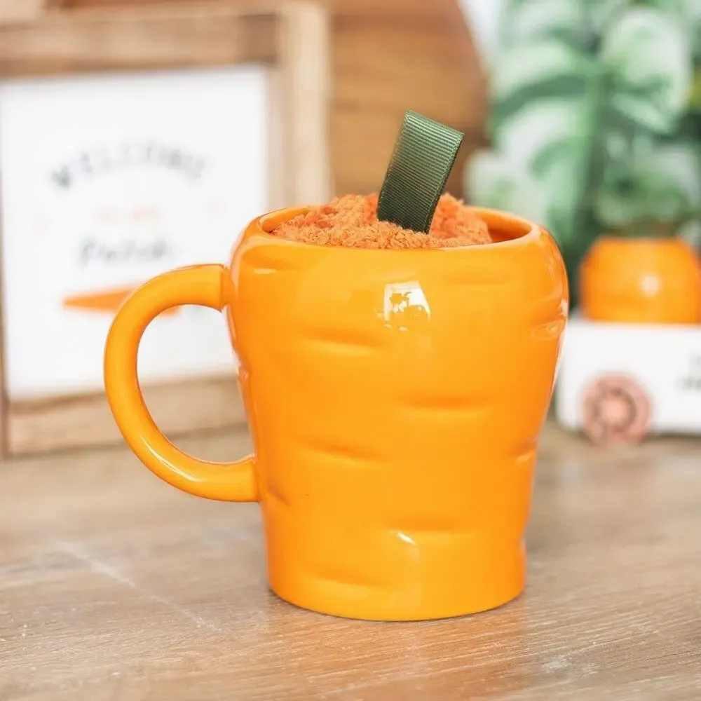 Mugs - Carrot Shaped Mug and Socks Set - SOMETHING DIFFERENT WHOLESALE