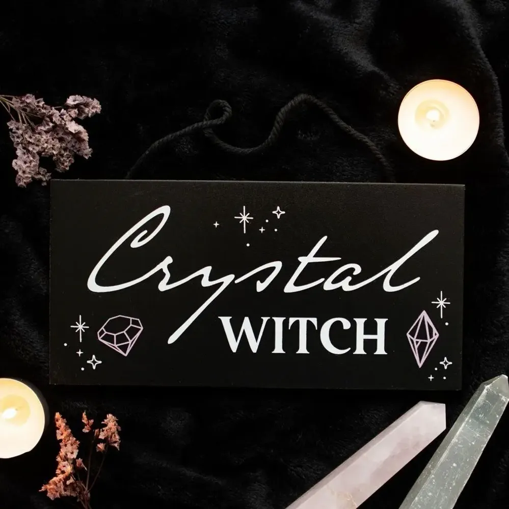Panels - Crystal Witch Hanging Sign - SOMETHING DIFFERENT WHOLESALE