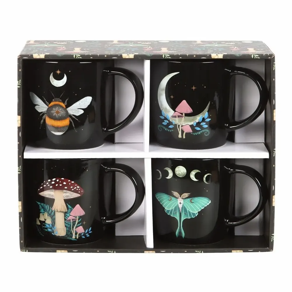 Tasses et mugs - Ensemble de 4 tasses Forêt Sombre - SOMETHING DIFFERENT WHOLESALE