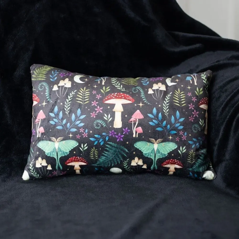 Cushions - 40cm Rectangular Dark Forest Print Cushion - SOMETHING DIFFERENT WHOLESALE