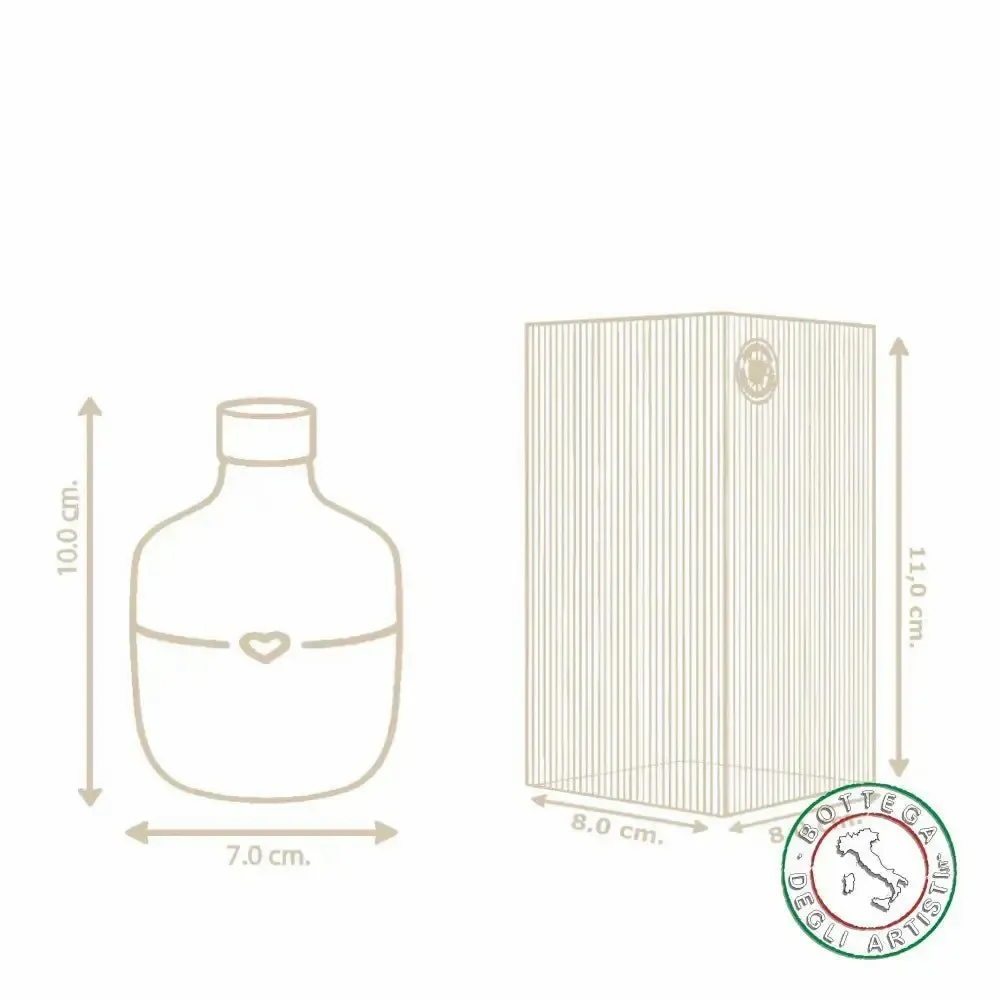 Food storage - Personalized ceramic oil bottle - BOTTEGA DEGLI ARTISTI